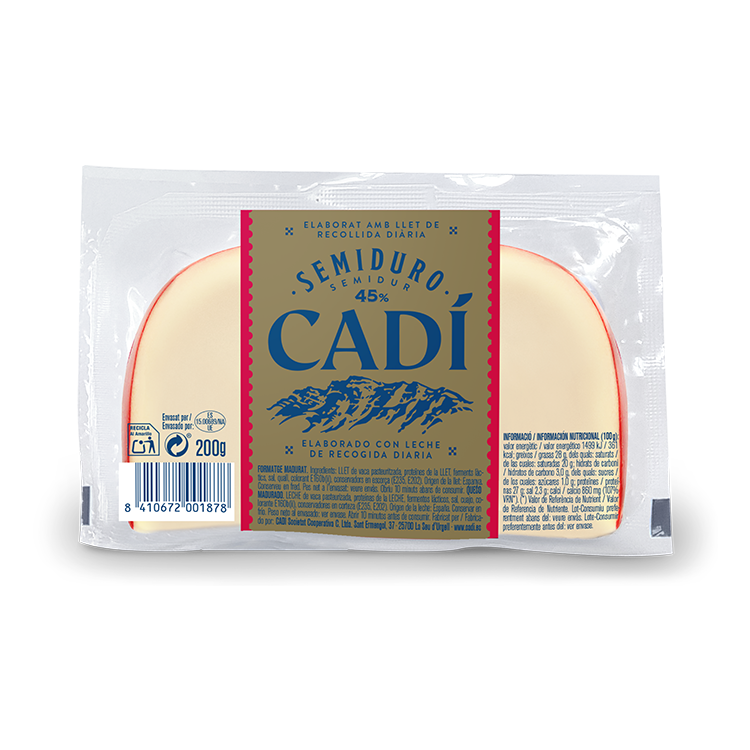 QUESO CADI CUÂ¥A SEMIDURO 200 GR 1