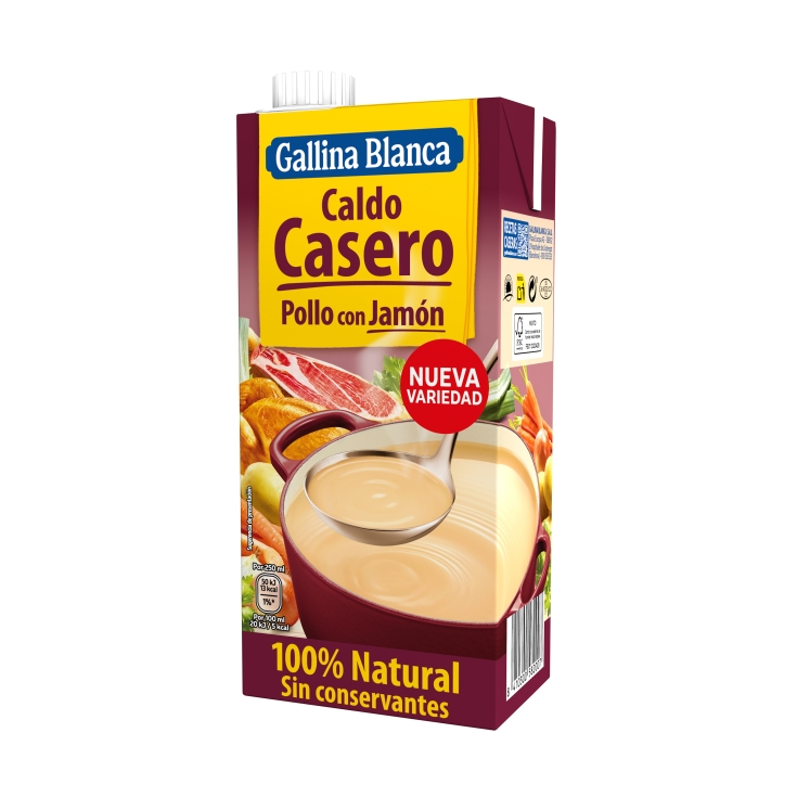 CALDO CASERO POLLO CON JAMÃ N G.B. 1L 1