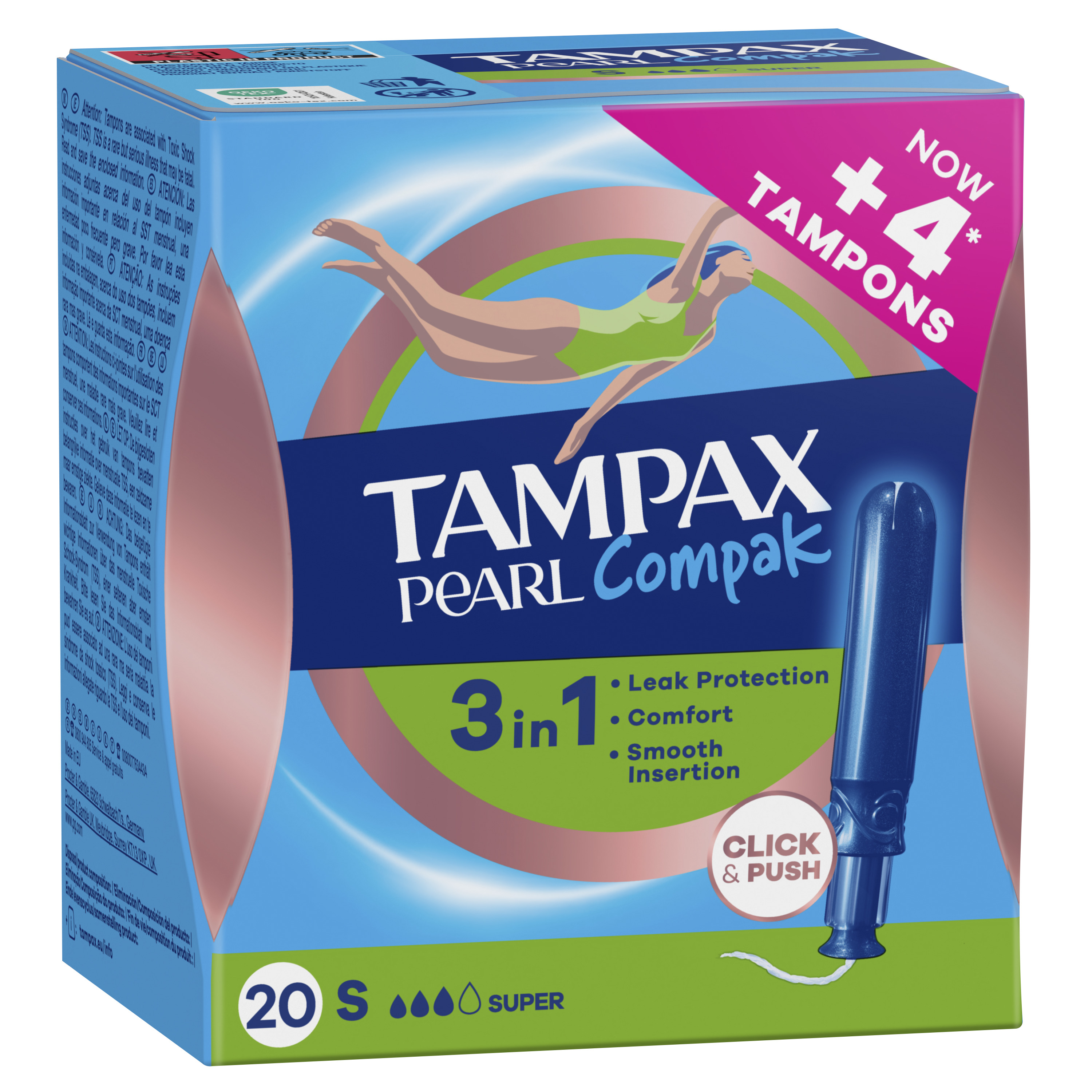 TAMPAX COMPAK PEARL SUPER 20 UN 1