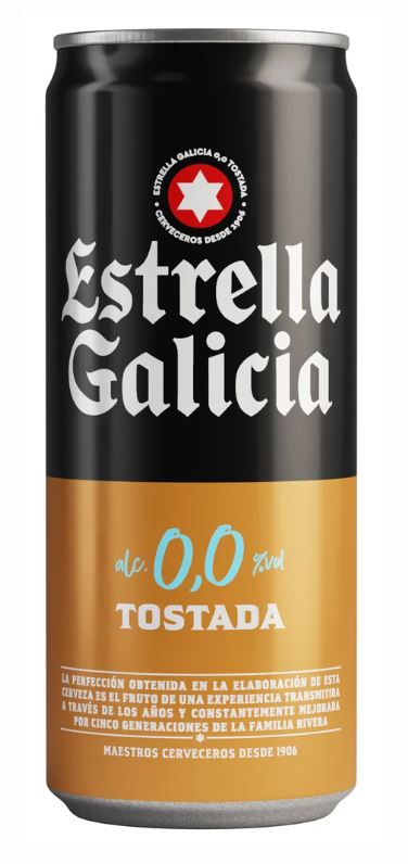CERVEZA ESTRELLA GALICIA 0,0 TOST.33CL 1
