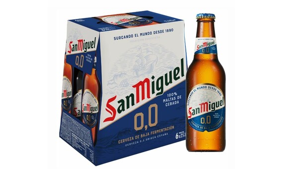 CERVEZA SAN MIGUEL 0.0 25 CL P-6 2