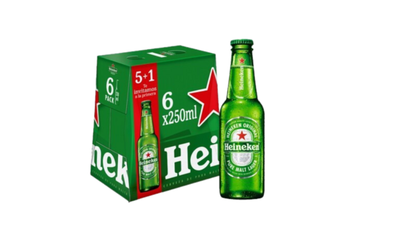 CERVEZA HEINEKEN 25 CL.PACK-6