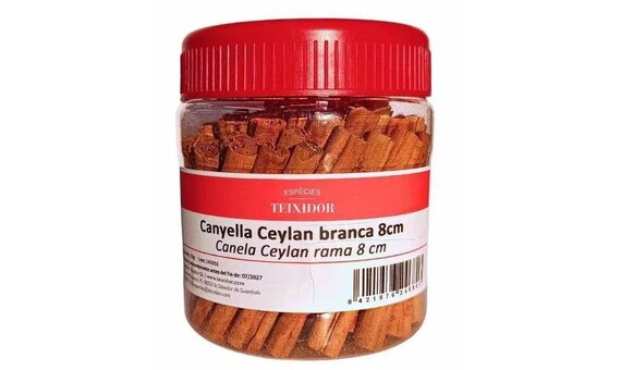 CANYELLA EN BRANCA TEIXIDOR 8CM