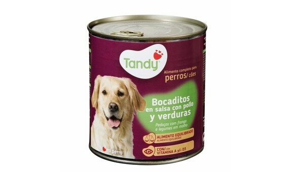 BOCADITOS POLLO/VERDU.PERROS TANDY 720 G