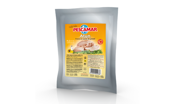 ATUN PESCAMAR TRONCO GIRASOL BOLSA 950G