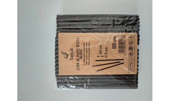CAÂ¥A MOJITO PAPEL NEGRA 14CM P-100