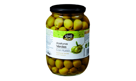 ACEITUNA MANZ.C/H VIVO CHEF TARRO 550 GR 2