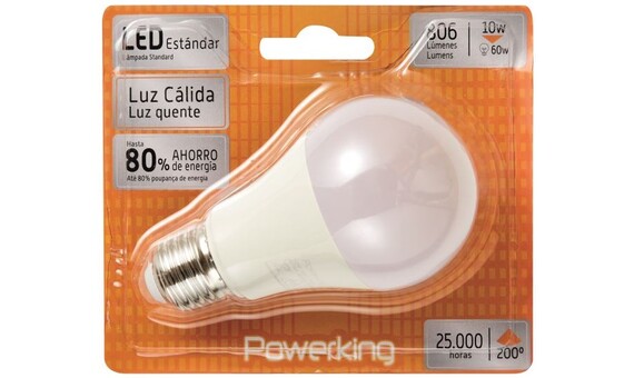 LED STD.CEGASA 10W E27 CALIDA(331110)