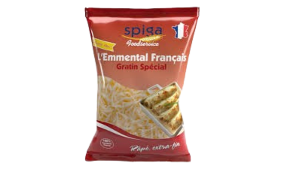 QUESO RALLADO EMMENTAL FRANCES SPIGA 1KG