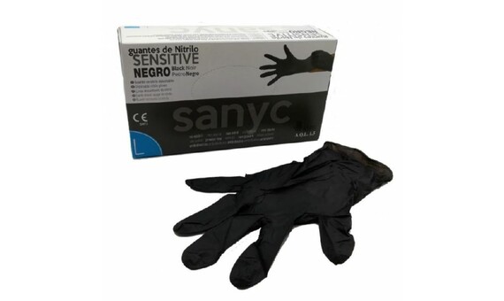 GUANTES NITRILO NEGRO T/XL 100 UN