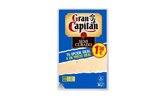 QUESO SEMI LONCHAS G.CAPITAN 80G PVP 1.5