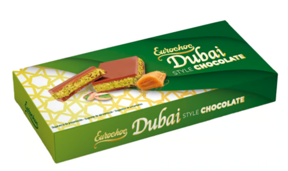 CHOCOLATE C/LECHE DUBAI 100G EUROCHOC