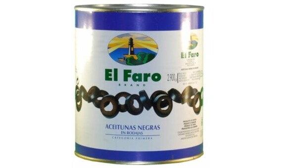 ACEITUNA NEGRA RODAJA FARO LATA 3100 ML