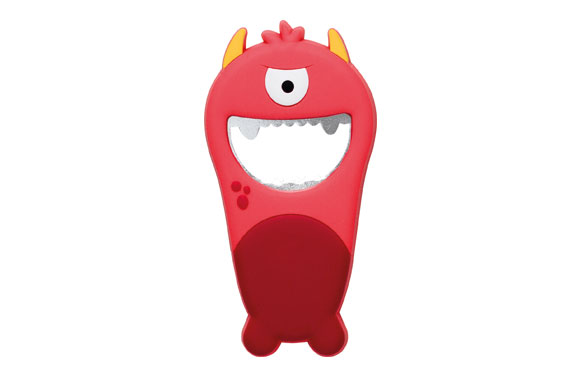 ABREBOTELLAS PVC MONSTER  ROJO