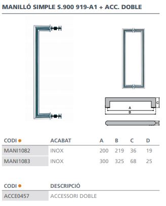 ACCESORIO MANILLON DOBLE S.900 919-A2 2