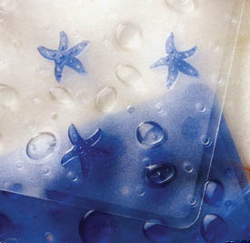 ALFOMBRA BANO GOTAS DUCHA ASTUR 54 AZUL