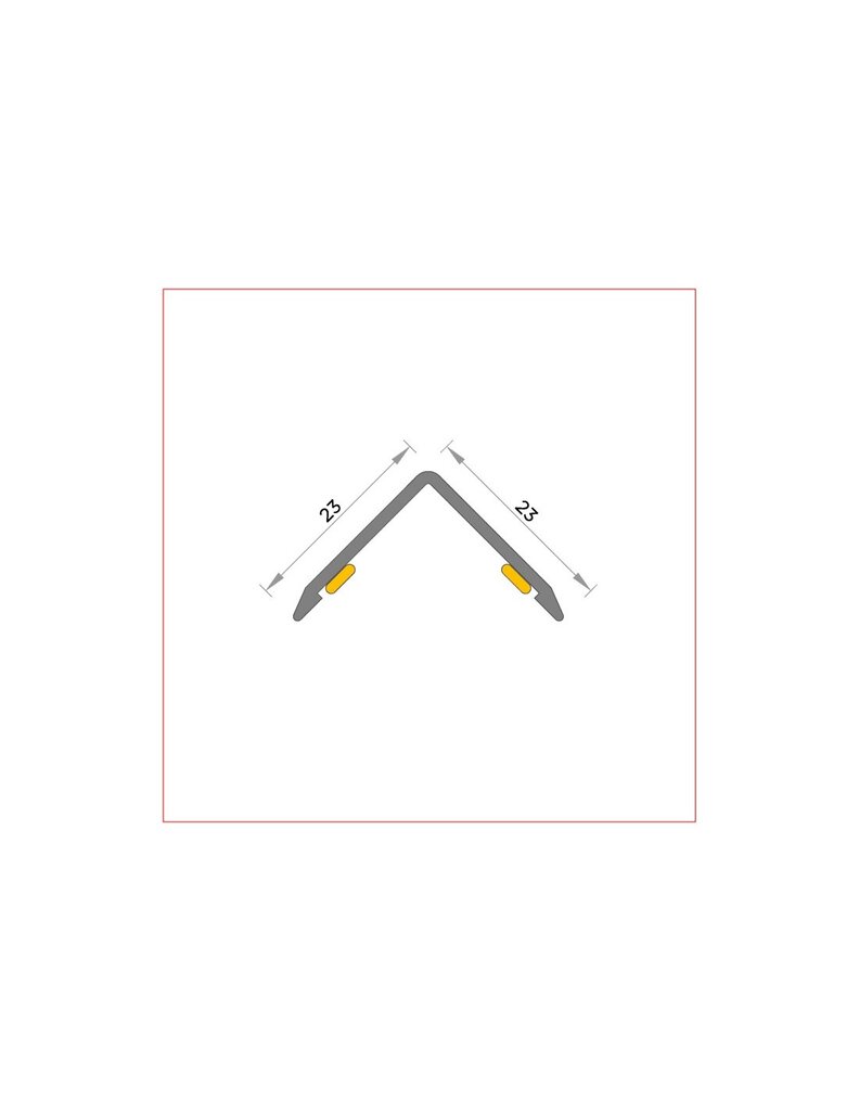 ANGULO 23X23MM ADHESIVO ROBLE EURO 270CM 2