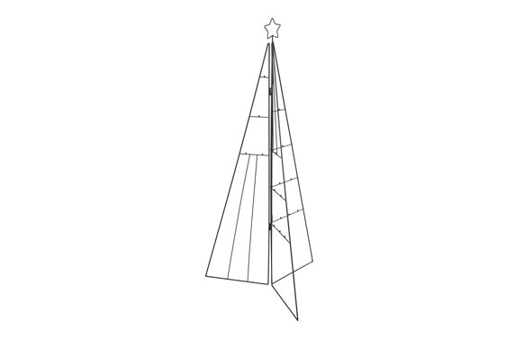 ARBOL NAVIDAD METALICO FOT3D 115 CM NEGR
