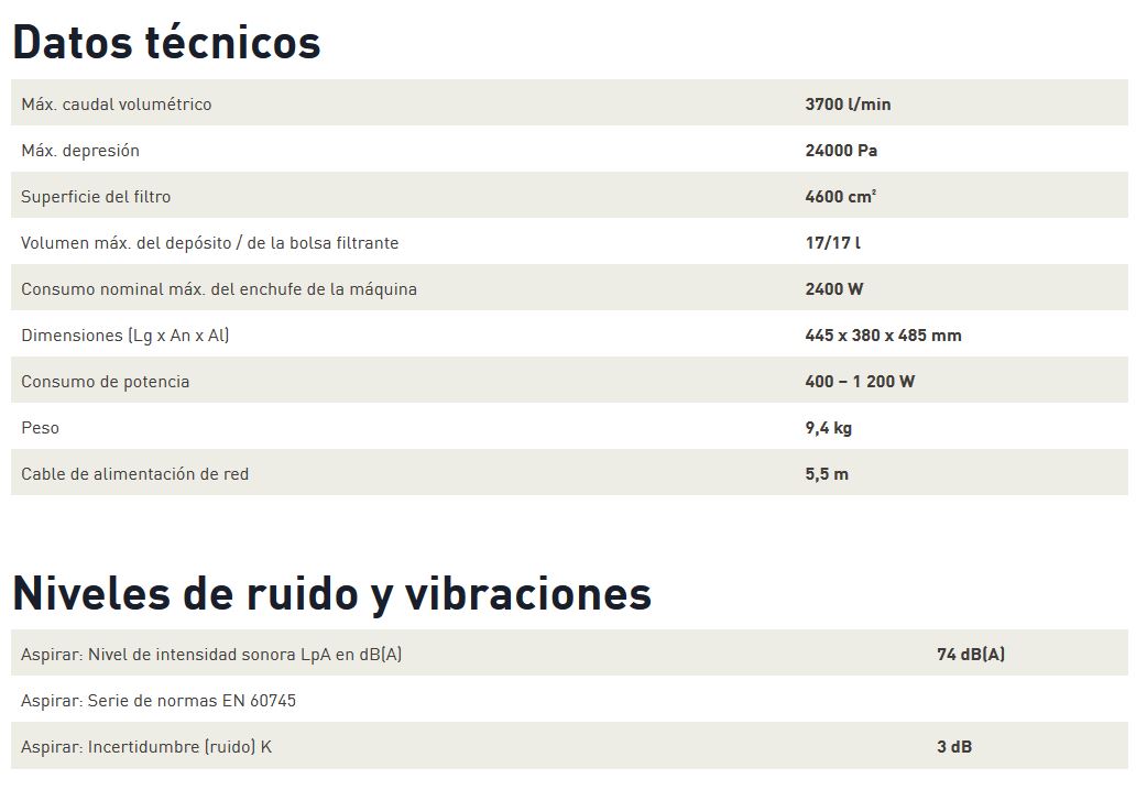 ASPIRADOR CT 17 E-SET  767992 FESTOOL 8