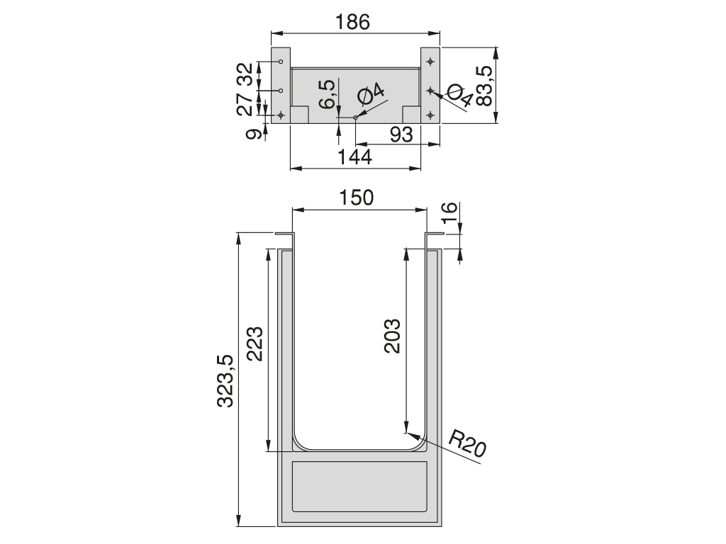 BAJO FREGADERA   RECT. BLANCO   3044115 2