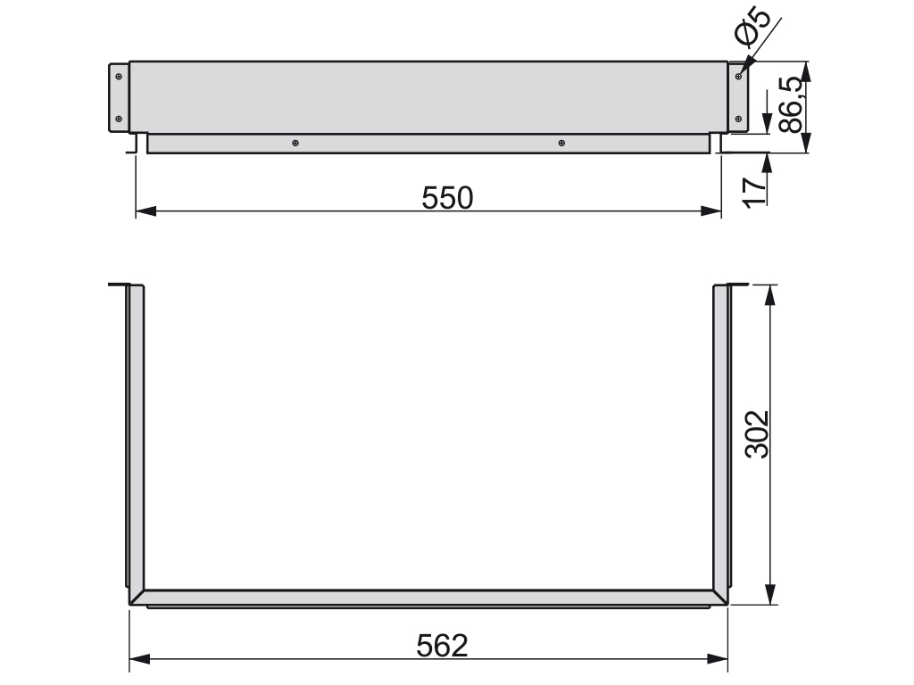 BAJO FREGADERA 562X302X83 3017912 BLANCO 2