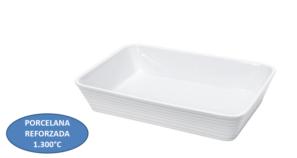 BANDEJA PORCELANA 30X21X6CM   0750118230