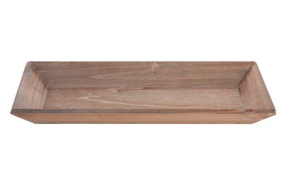 BANDEJA MADERA NATURAL    40 X 20 CM