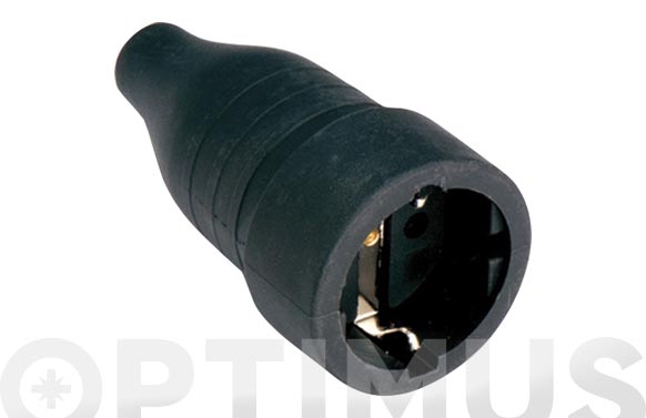 BASE ENCHUFE AEREA GOMA   NEGRO 250V