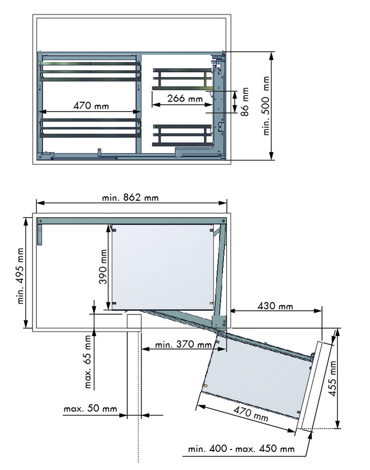 BASTIDOR EXTR.ART.DER.400-450 ACER.CROMO 5