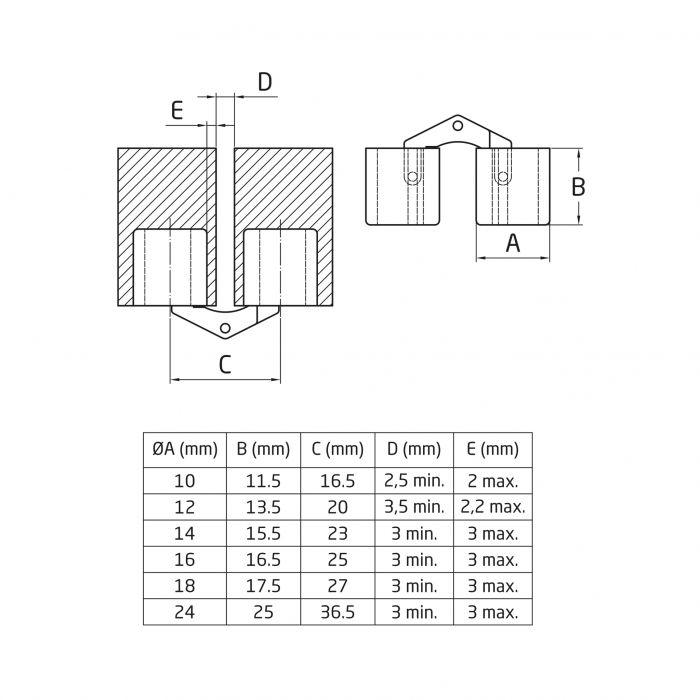 BISAGRA INVISIBLE LATON 14 MOD.1020 2