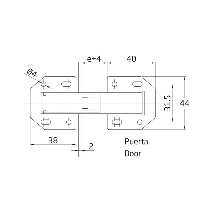 BISAGRA AMIG MOD.15 NIQUEL.4' (0636) 2