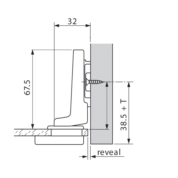 BISAGRA BLUM 75M4300 S.ACODADA CRISTAL 2