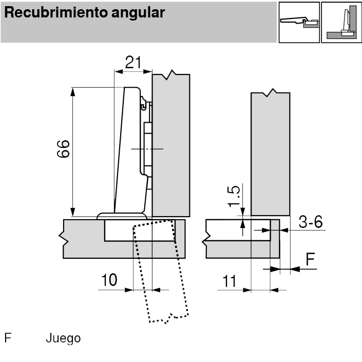 BISAGRA BLUM 75T1590 CLIP TOP INS.RECTA 2