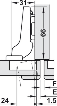 BISAGRA BLUM 71B9650 CLIP FRE ACODA PERF 2