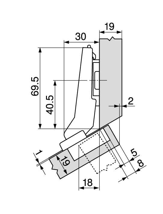 BISAGRA BLUM 79B9556   (+30§) ANGULO 2