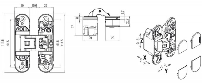 BISAGRA KUBICA K 6700 CS DXSX (INVER) 2