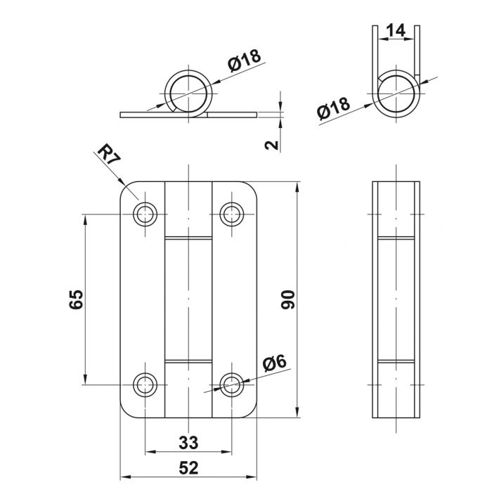 BISAGRA MOD.651 C/MUELLE COD.8201 2