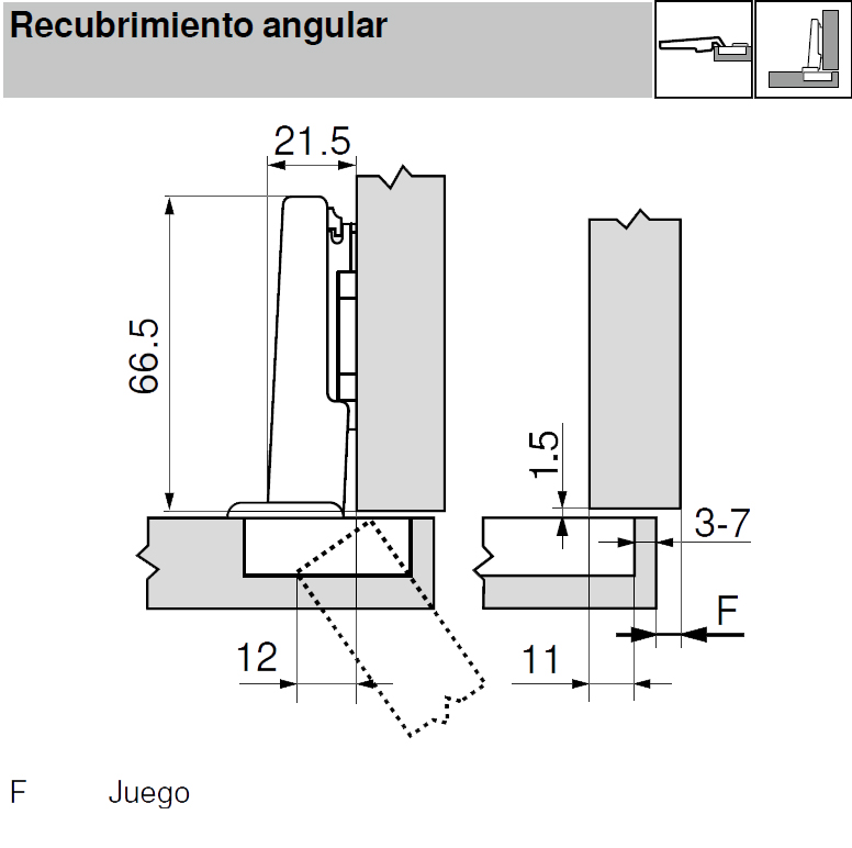 BISAGRA BLUM 71T3550 CLIP-TOP 120§ RECTA 2