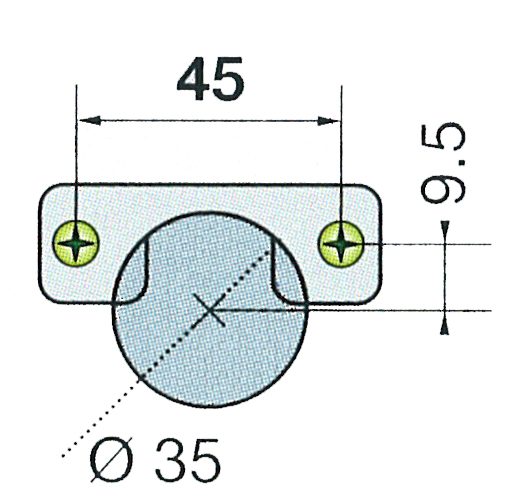 BISAGRA FRENO 701-0AT0-054-00 RECTA 35MM 2