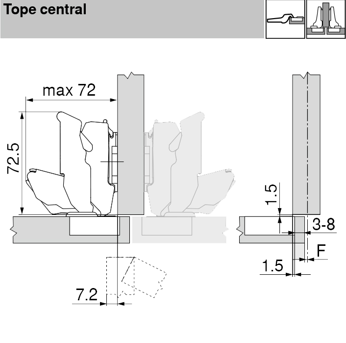 BISAGRA BLUM 71B7650 FRENO    155§ ACODA 2