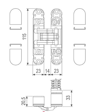 BISAGRA INV.AGB ECLIPSE 3.2HD SELF CR.MA 5