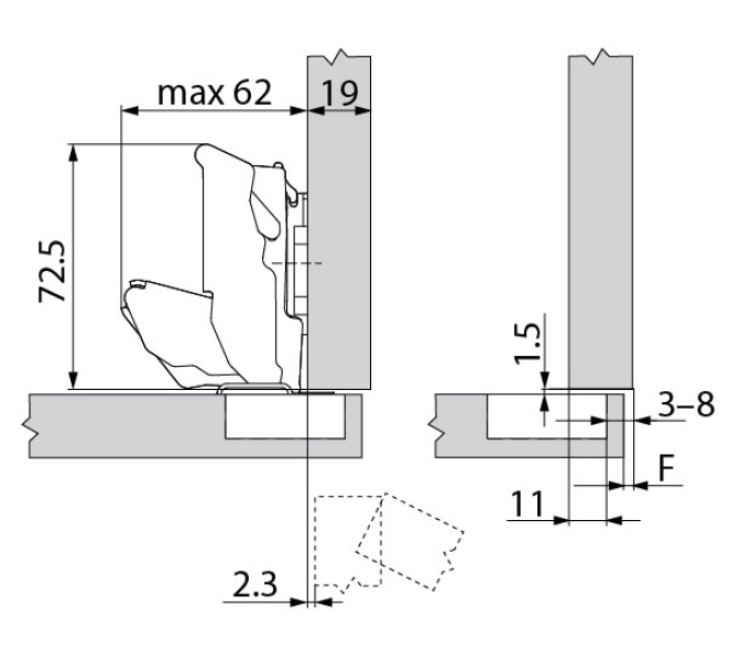 BISAGRA BLUM 71B7550 CLIP 155§ ONIX FREN 2