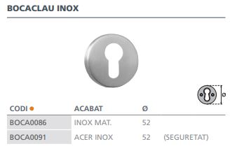 BOCALLAVE SEGURIDAD ACERO INOX   CARVI 3