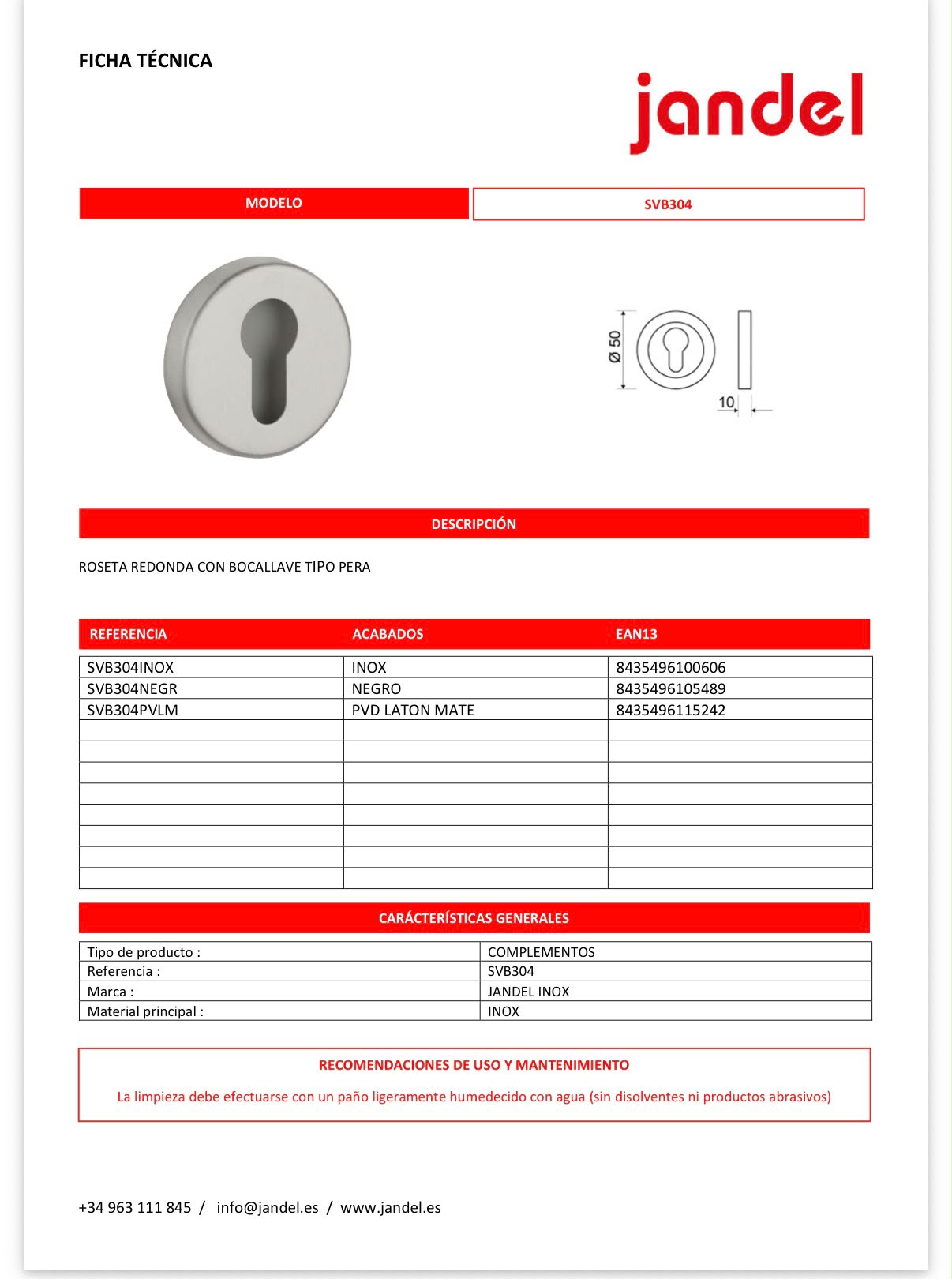 BOCALLAVE SEGURIDAD ACERO INOX 2