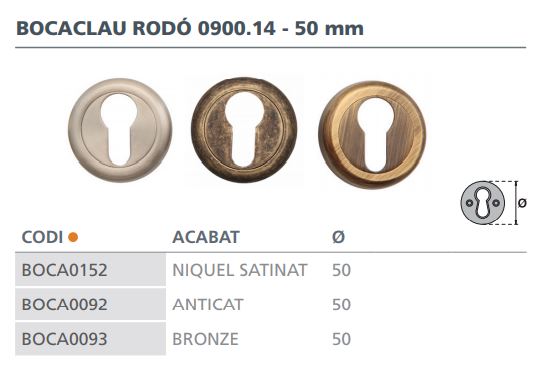 BOCALLAVE ROSETA 50MM CUERO    09001415 2