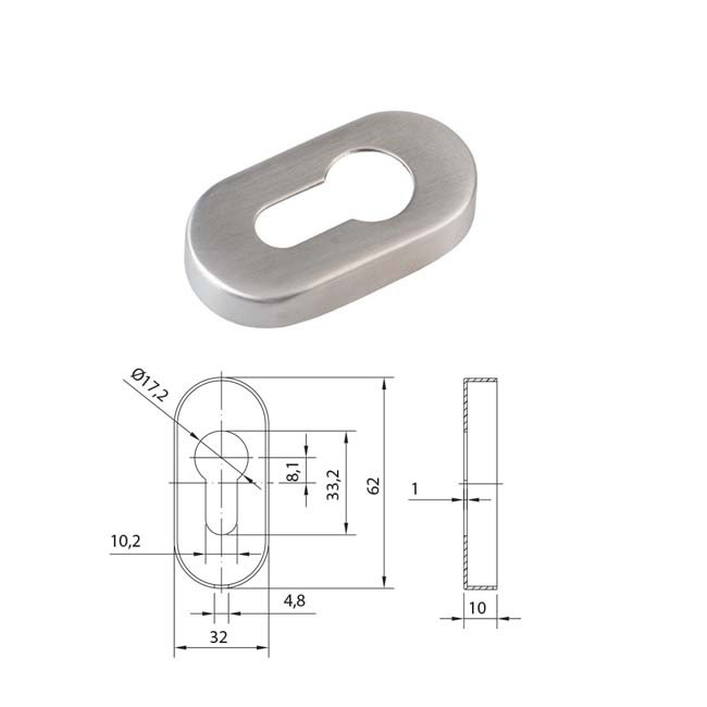 BOCALLAVE VERTICAL NIQUEL SAT.SVB306INOX