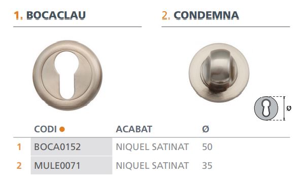 BOCALLAVE ROSETA 50MM NIQ.SAT 09001404 2