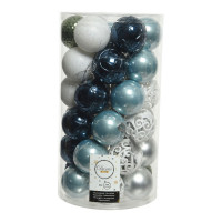 BOLAS DECORATIVAS AZUL BLANCO 37U. 72296