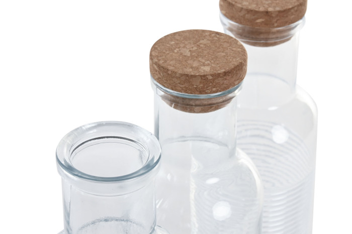 BOTELLA CRISTAL CORCHO 1L SURTIDO 3