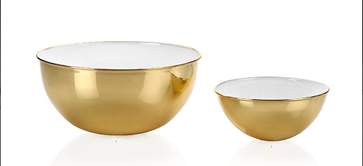 BOWL ORO/BLANCO 14X7CM           CC16158